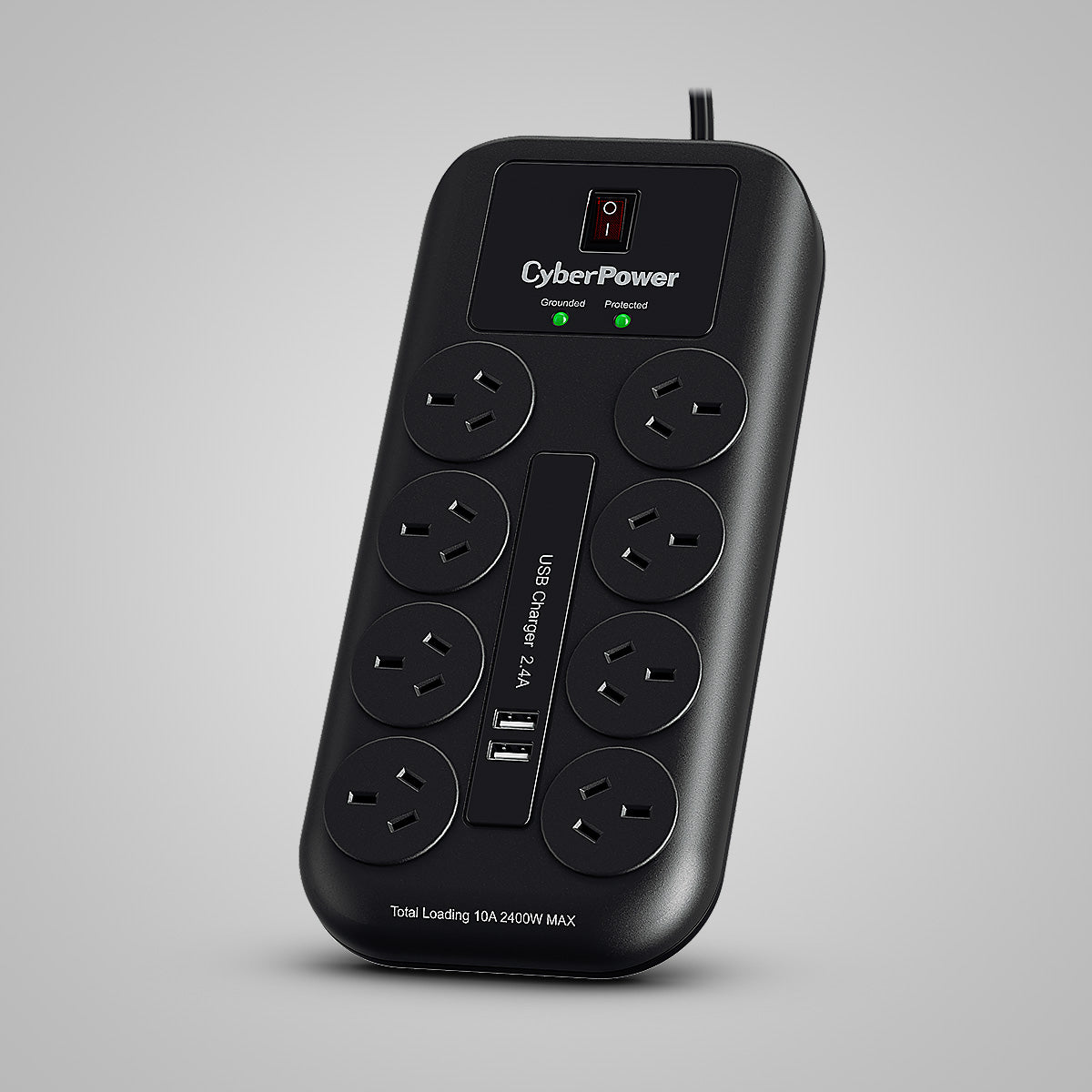 CyberPower 8-Port Surge Protector With USB Charging Ports CPSURGE08USB-ANZ