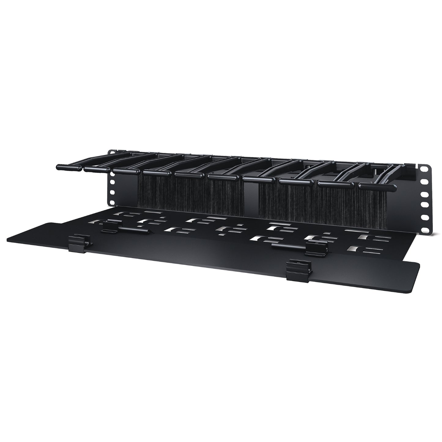 2U Horizontal Cable Manager, 6" Fingers Top, Bottom Tie Down AR8603A