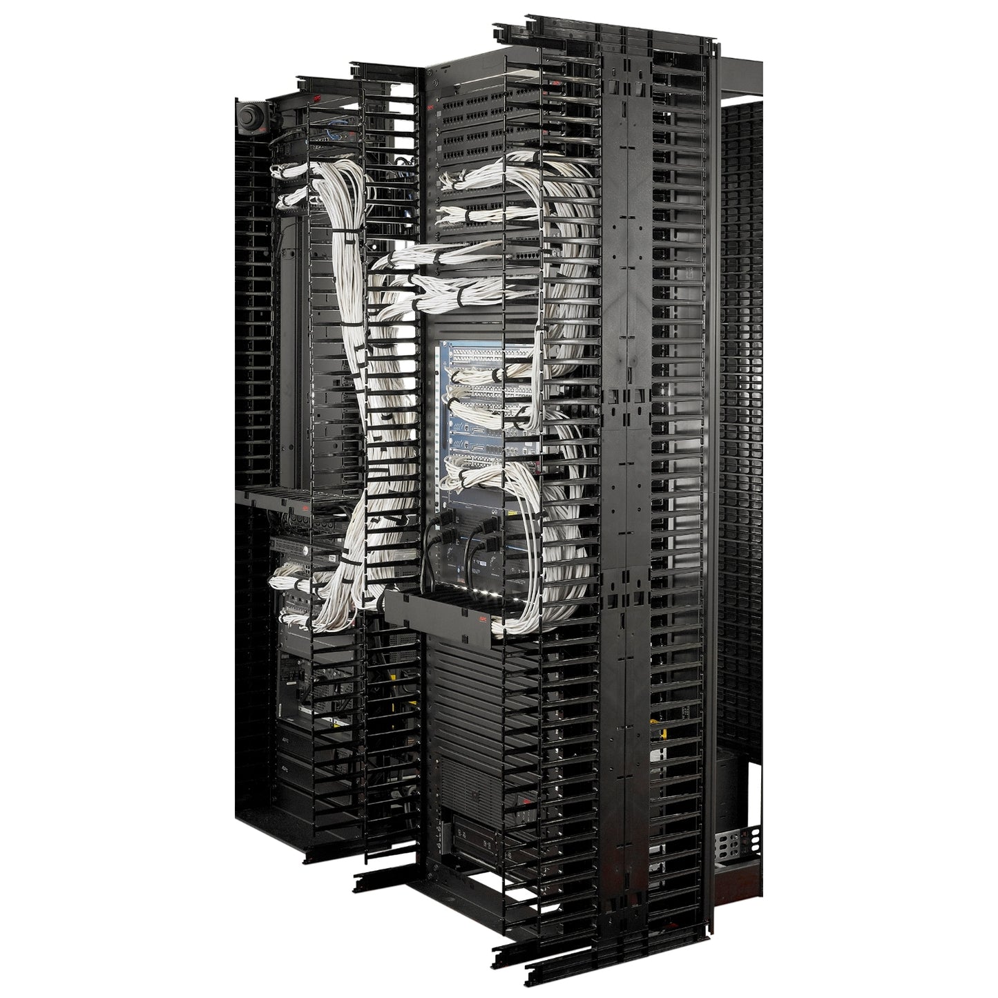 Valueline, Vertical Cable Manager for 2 & 4 Post Racks, 84"H X 12"W, Single-Sided with Door AR8765