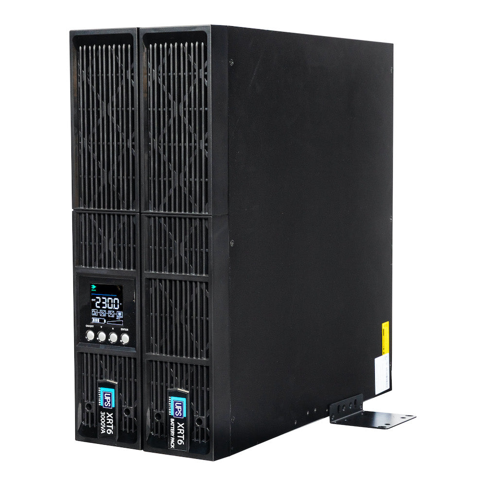 UPS Solutions XRT6 Online UPS 3KVA with 10 Year Design Life Batteries as Standard - 230V Rack/Tower 6U w/ Long Life Battery - XRT6-3000L
