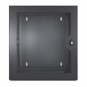 APC NetShelter WX 13U w/Threaded Hole Vertical Mounting Rail Glass Front Door Black AR100