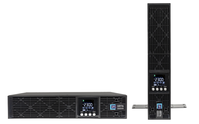 UPS Solutions XRT6 Online UPS 3KVA with 10 Year Design Life Batteries as Standard - 230V Rack/Tower 6U w/ Long Life Battery - XRT6-3000L
