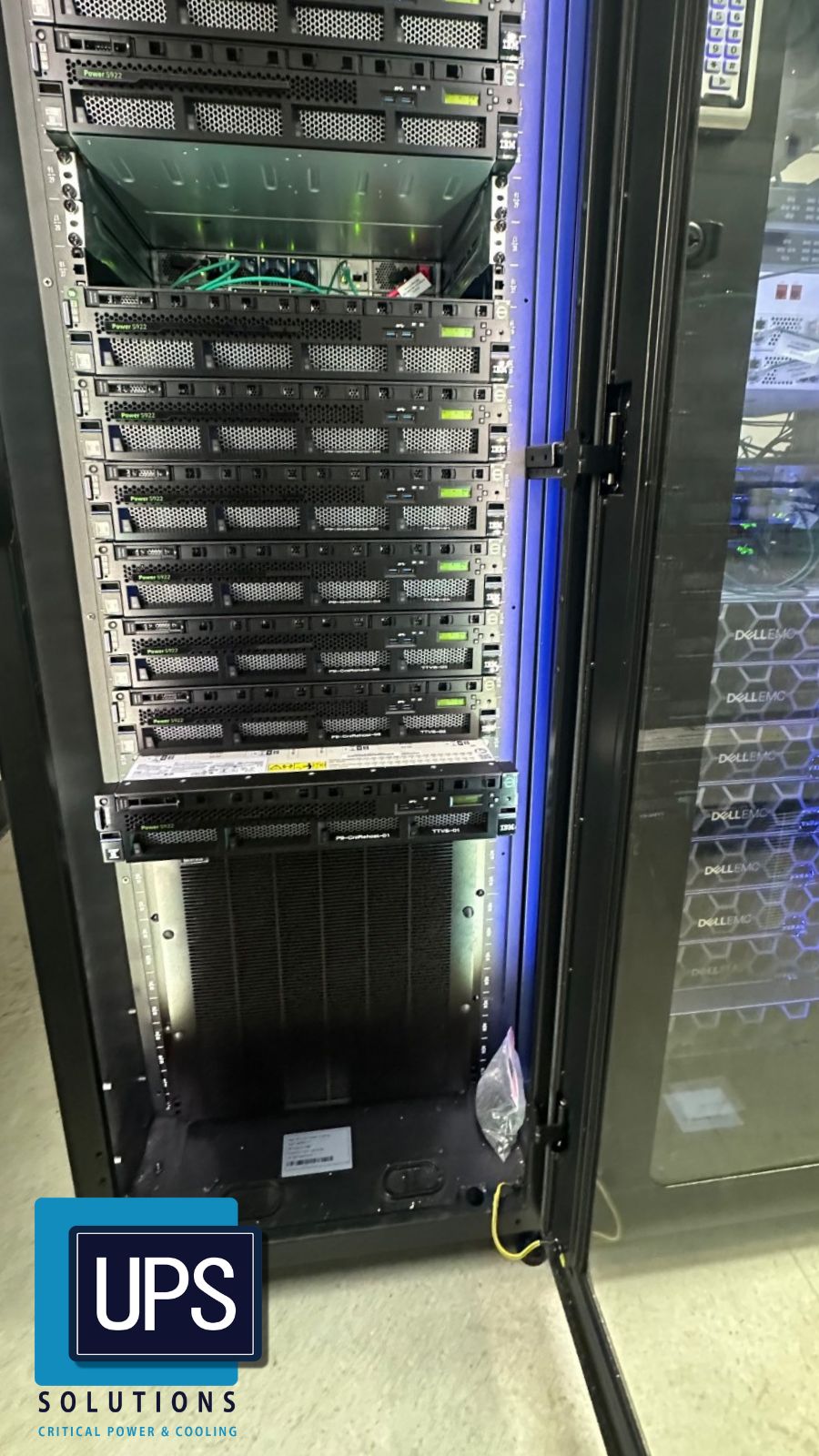 UPS Solutions technicians commissioning two rack mounted CRAC units in New South Wales