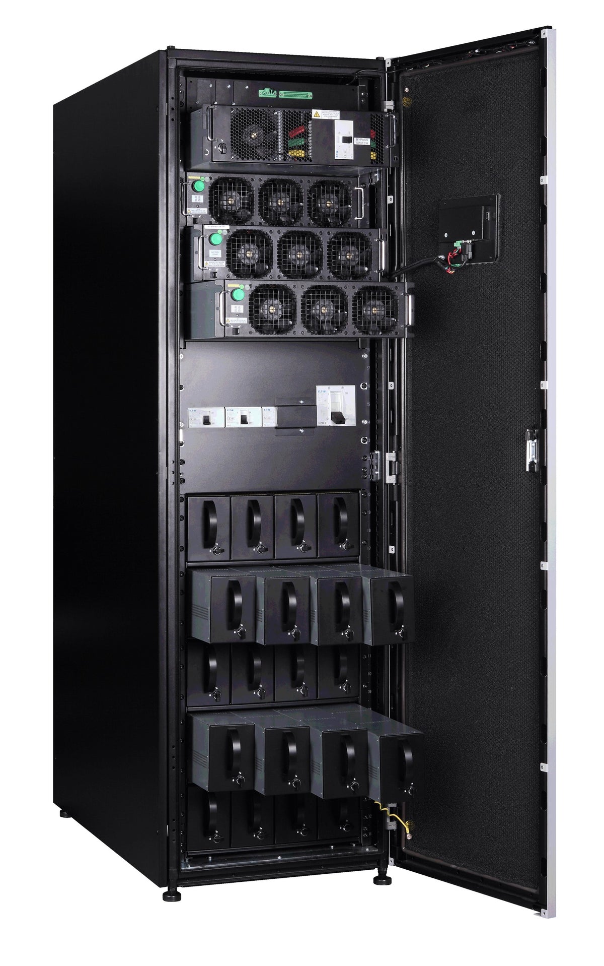 Upms Monitor 93PR 75kW UPS, 3 x 25kW UPMs in a 75kW frame with Side Car, Top Exhaus ...