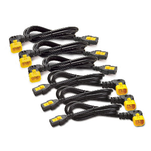 Power Cord Kit (6 ea), Locking, C13 to C14 (90 Degree), 1.2m AP8704R-WW