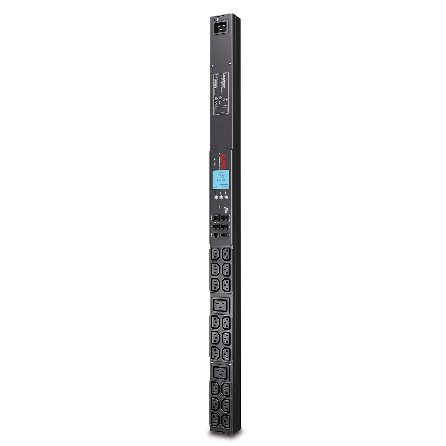 Rack PDU 2G, Metered, ZeroU, 16A, 230V, (18) C13 & (2) C19, IEC309 Cord AP8858EU3