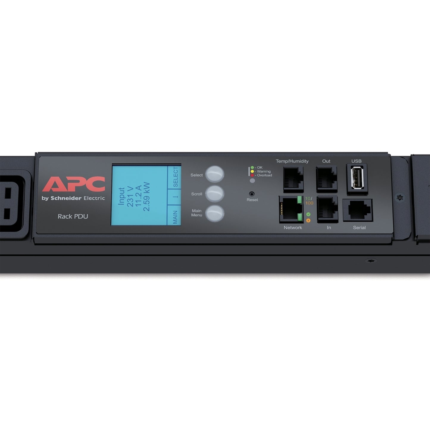 Rack PDU 2G, Metered, ZeroU, 22.0kW(32A), 230V, (30) C13 & (12) C19 AP8886