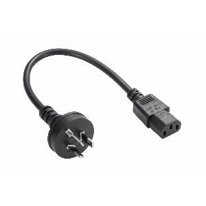 APC Power Cord, IEC C13 to AS/NZS 3112 (AU) Plug, 250V 10A, 1ft/0.31m cord AP9869