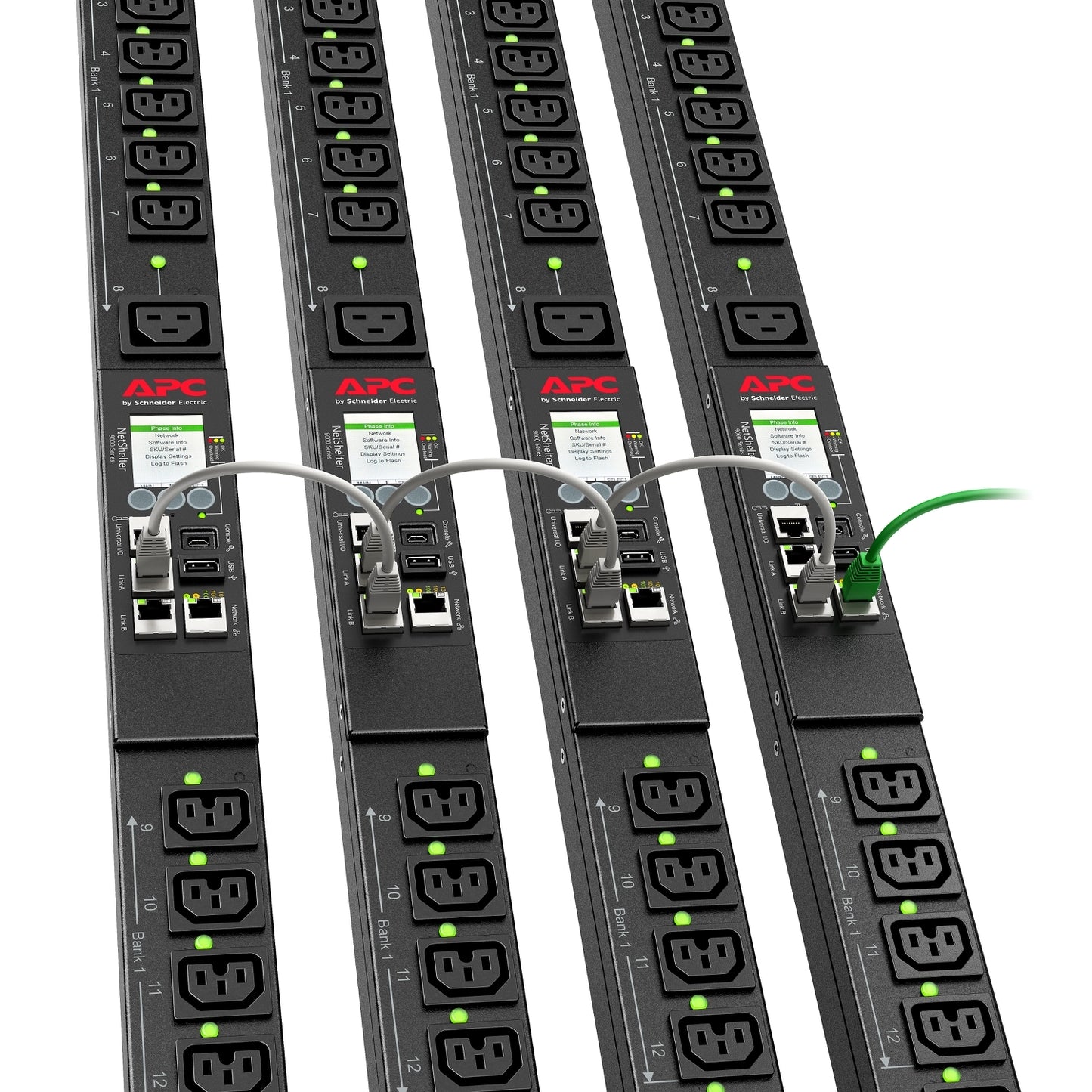 APC Rack PDU 9000 Switched, ZeroU, 16A, 230V, (21) C13 & (3) C19, IEC309 Cord APDU9959EU3