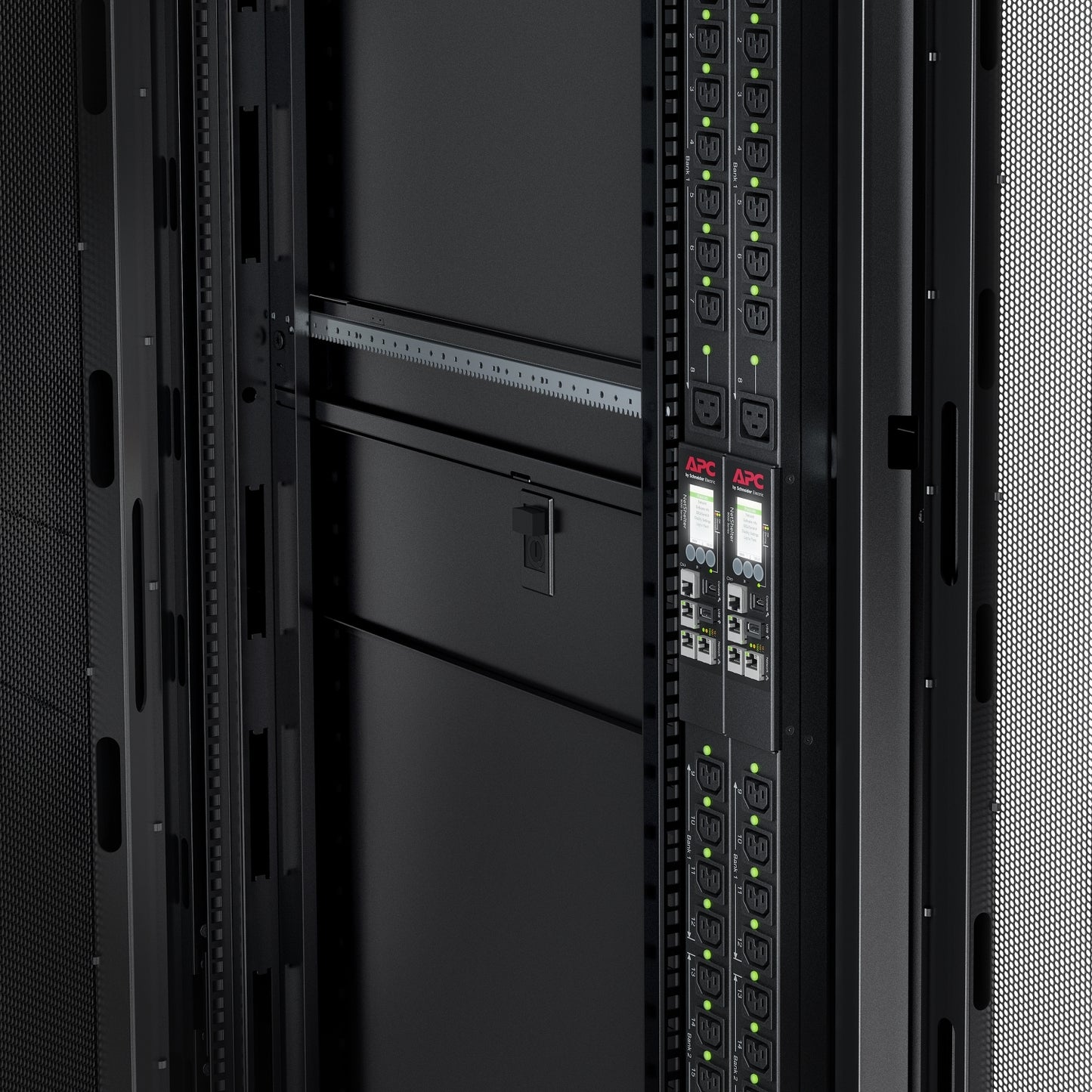 APC Rack PDU 9000 Switched, ZeroU, 16A, 230V, (21) C13 & (3) C19, IEC309 Cord APDU9959EU3