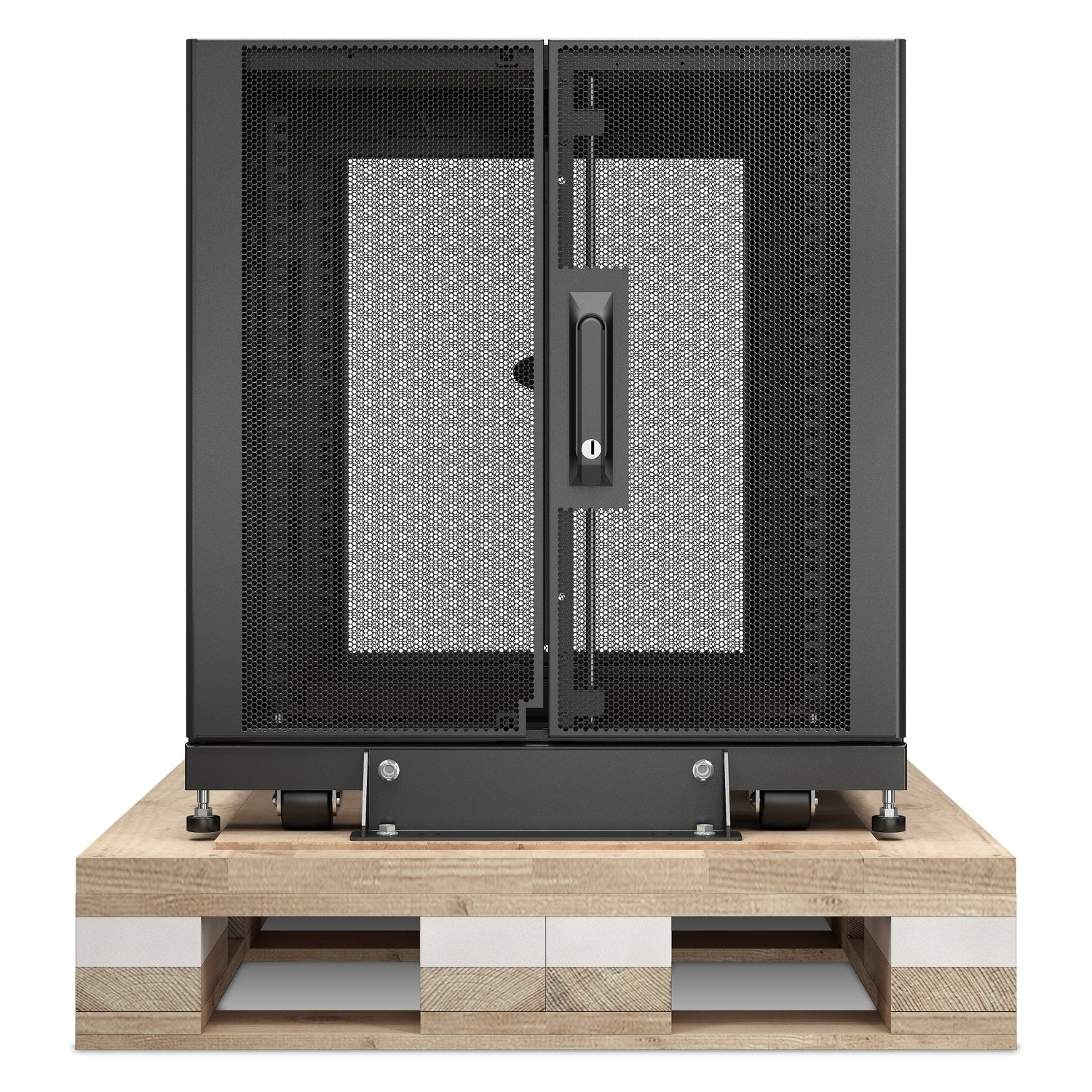 APC NetShelter SX 12U Server Rack Enclosure 600mm x 1070mm w/ Sides Bl ...