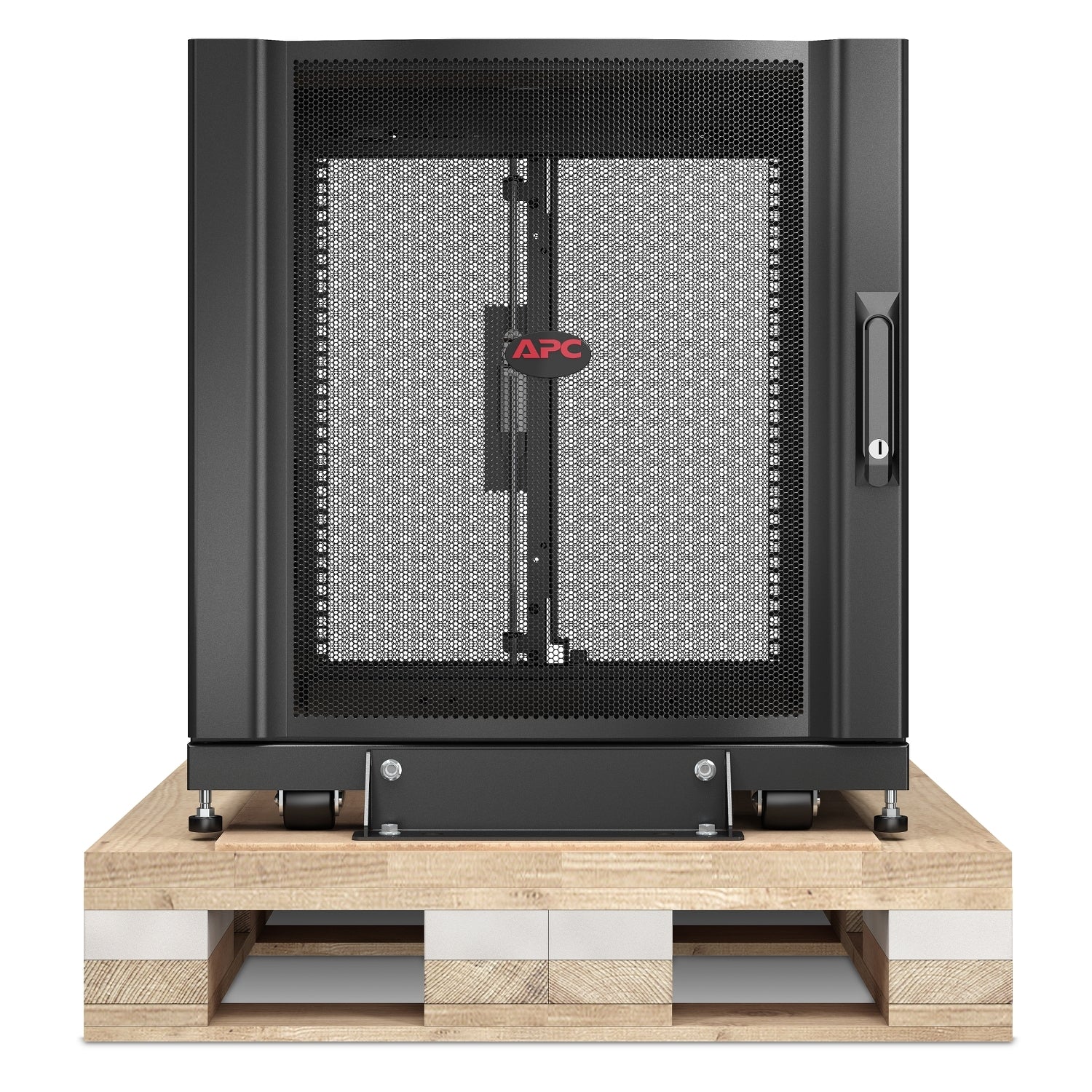 APC NetShelter SX 12U Server Rack Enclosure 600mm x 1070mm w/ Sides Bl ...