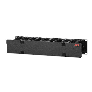 Horizontal Cable Manager, 2U x 4" Deep, Single-Sided with Cover AR8600A