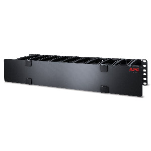 2U Horizontal Cable Manager, 6" Fingers Top, Bottom Tie Down AR8603A