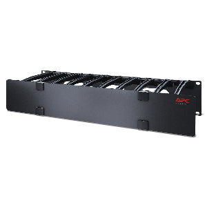 2U Horizontal Cable Manager, 6" Fingers top and bottom AR8606