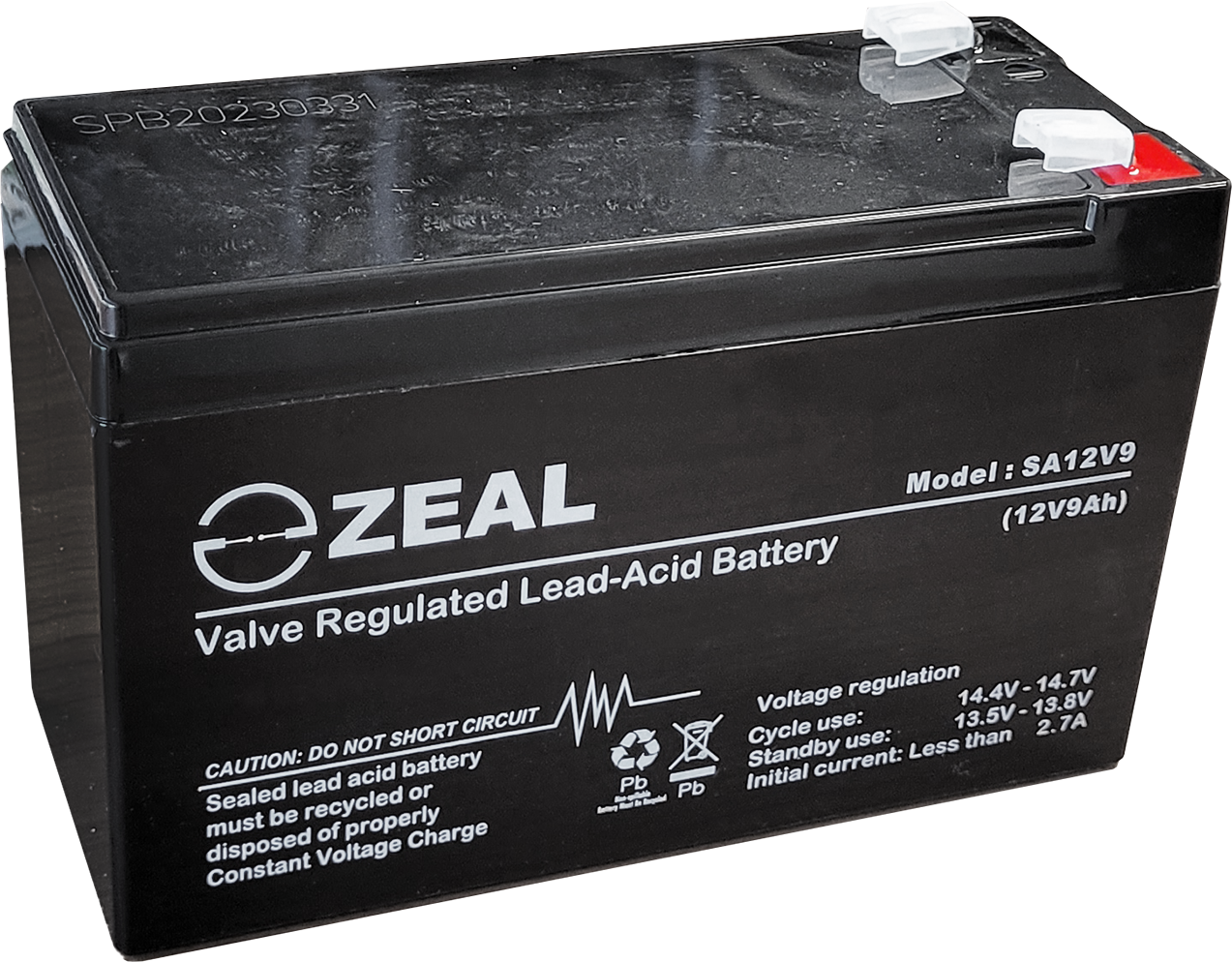 ZEAL VRLA 12v 9Ah High Rate - SA12V9HR