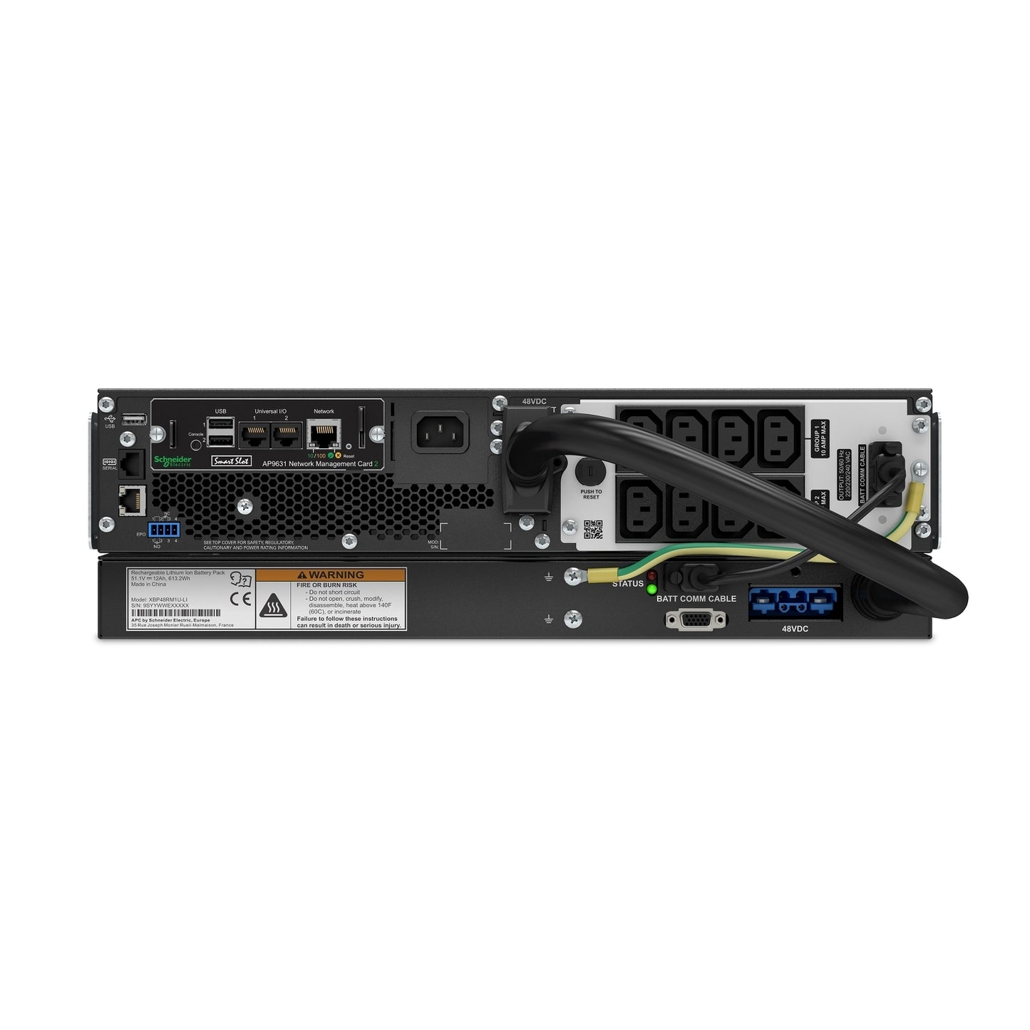 APC Smart-UPS SRT Lithium Ion 1000VA RM 230V Network Card SRTL1000RMXLI-NC