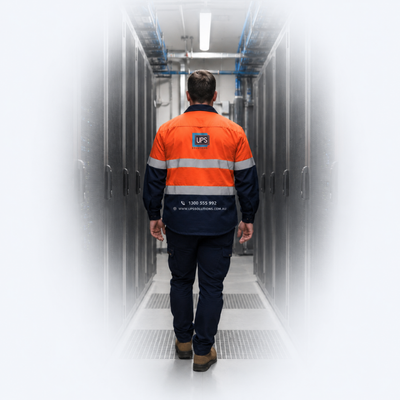 UPS Solutions service technician in a data centre