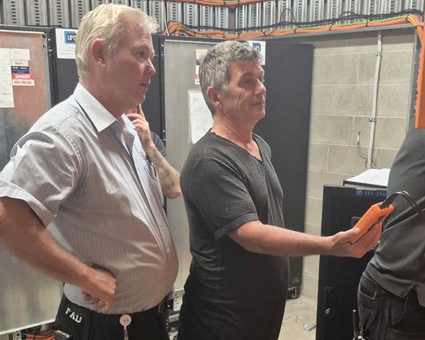 UPS Solutions technicians carrying out an emergency UPS recovery at a regional hospital