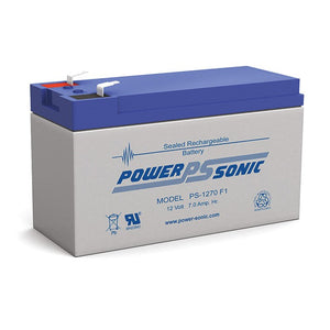 Power Sonic 7AH 12V SLA Battery F1 Rechargeable Sealed Lead Acid - PS1270