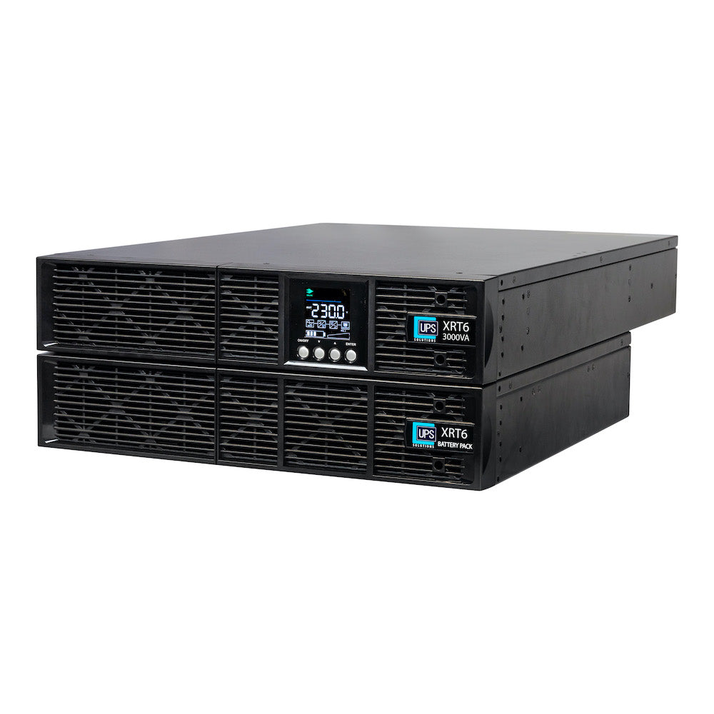 UPS Solutions XRT6 Online UPS 3KVA w/ Long Life Battery - UPSXRT6-3000L