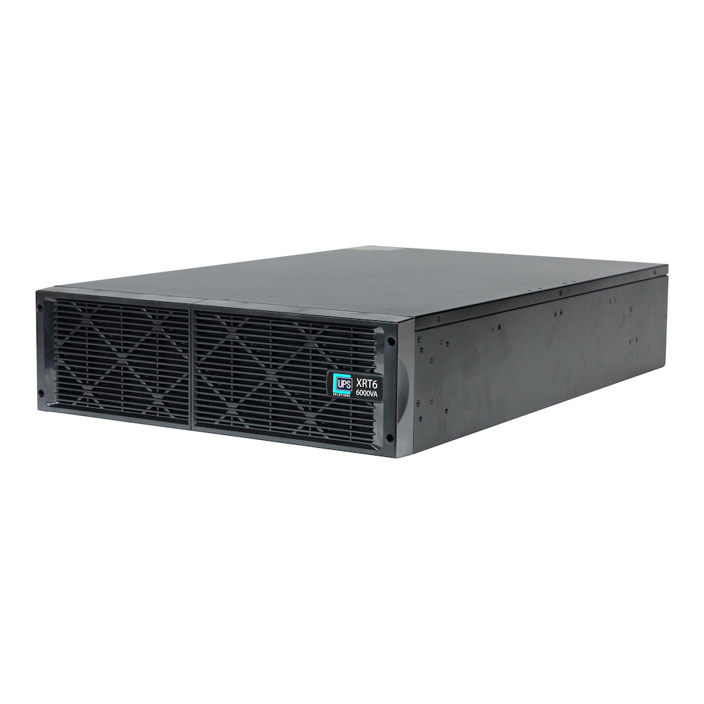 UPS Solutions XRT6 Online UPS 6KVA with 10 Year Design Life Batteries as Standard - 230V Rack/Tower 6U w/ Long Life Battery, SNMP Network Card + Surge Protection Device - XRT6-6000L