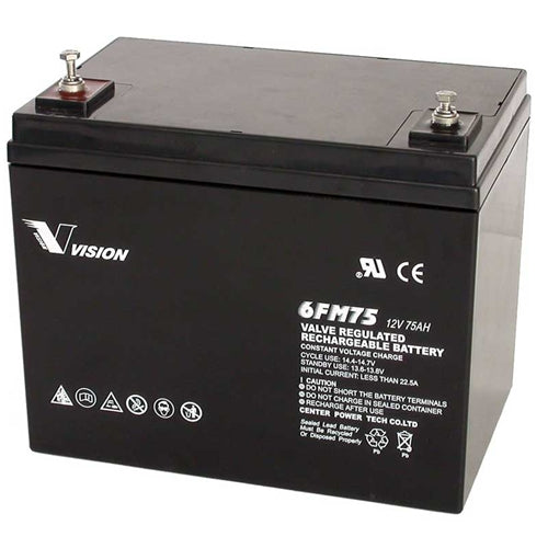 Vision 6FM75D 10YRS DEEP CYCLE BATTERY 6FM75D