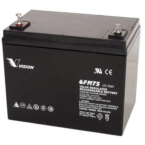 Vision 6FM75D-X 10YRS DEEP CYCLE BATTERY 6FM75D-X