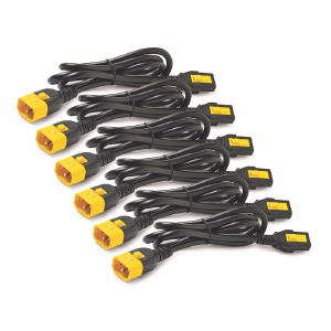 Power Cord Kit (qty 6), Locking, C13 to C14, 0.6m AP8702S