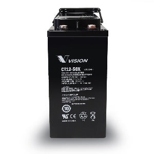 Vision - CT12-50X - 12V50AH 15 YRS BATTERY CT12-50X