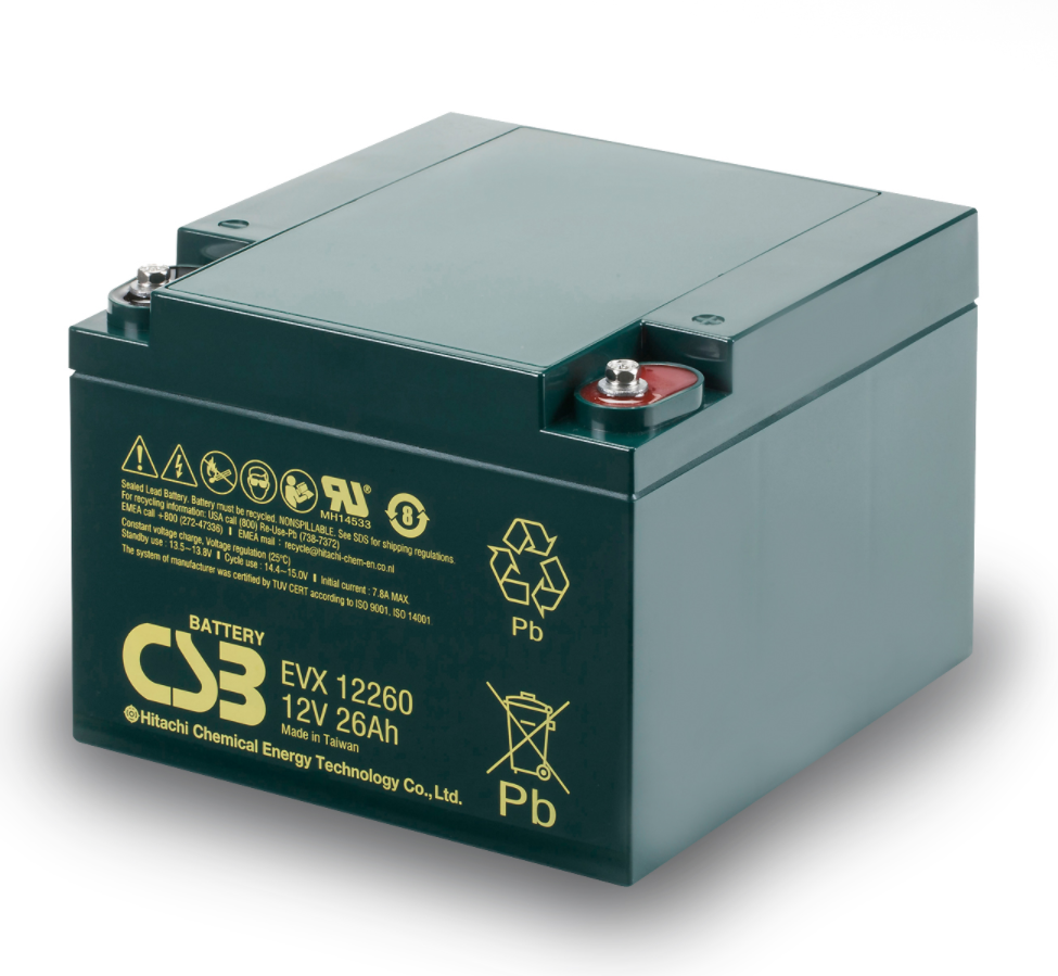 CSB EVH / EVX Series - CYCLIC BATTERY 12V26AH EVX260