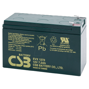 CSB EVH / EVX Series - CYCLIC BATTERY 12V7.2AH F2 EVX1272F2