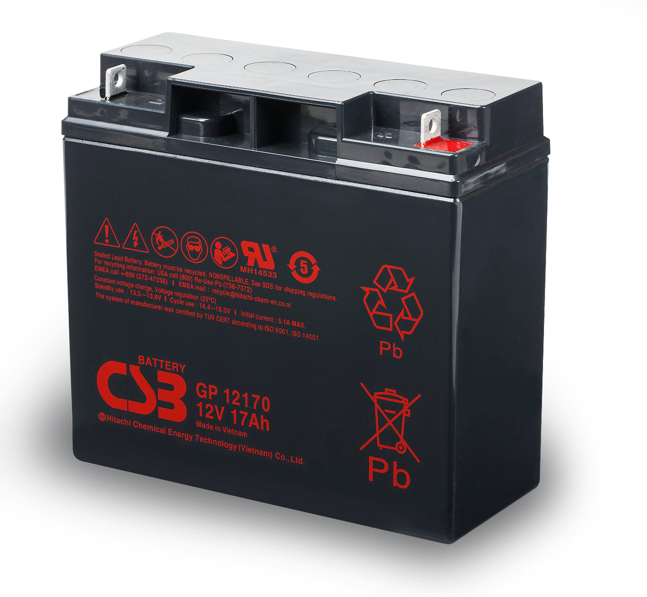 CSB GP Series - GP12170- 12V 17AH Battery GP12170