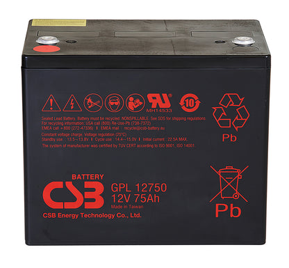 CSB GP Long Life Series - GP12750 - 12V 52AH Battery GPL12750