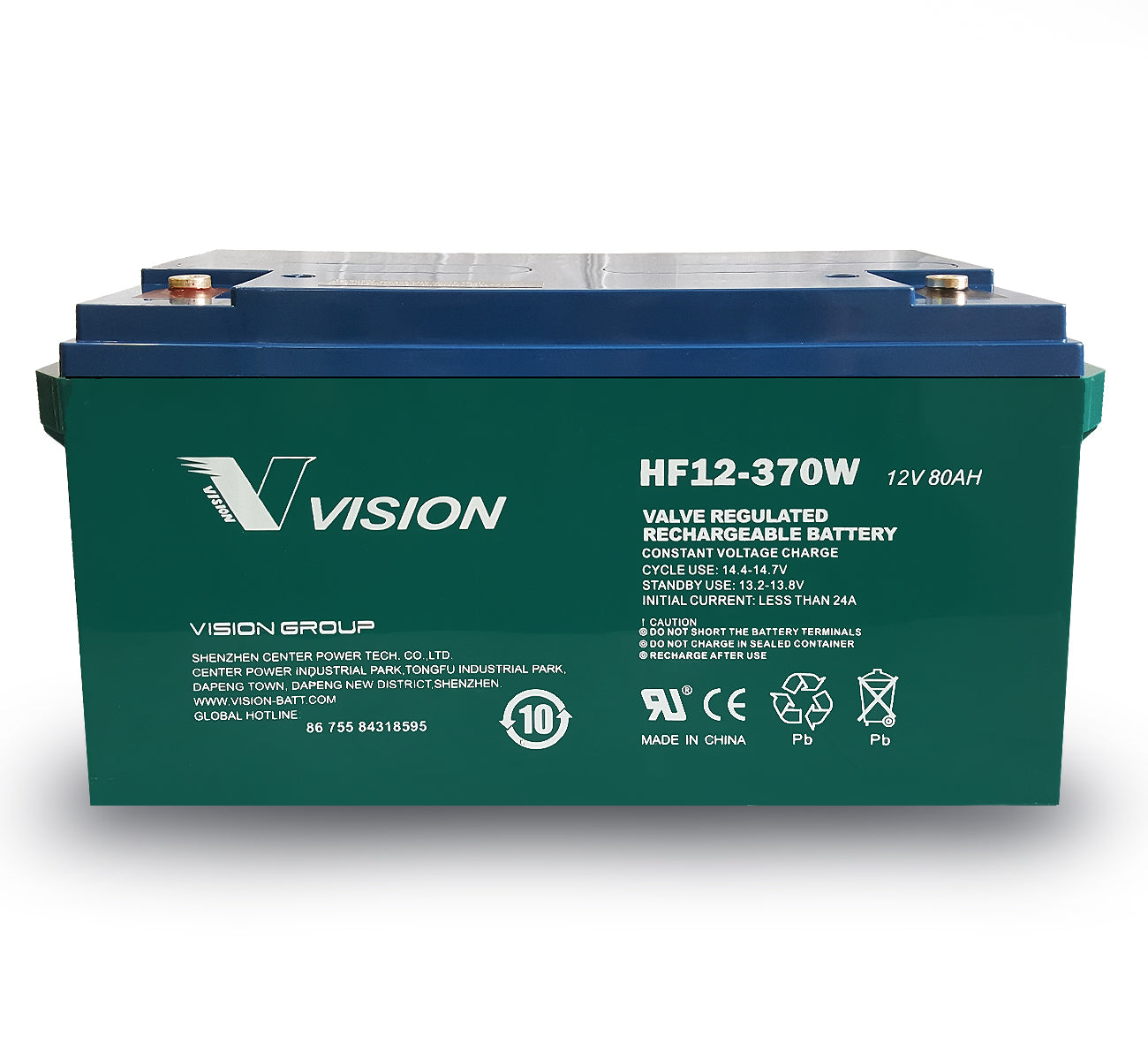 Vision - HF12-370 - HIGH RATE 10 YR BATTERY 12V HF12370