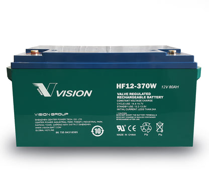 Vision - HF12-370 - HIGH RATE 10 YR BATTERY 12V HF12370