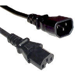 IEC-C15 to IEC-C14 Power Cord 0.5 Metre Black K3742-005