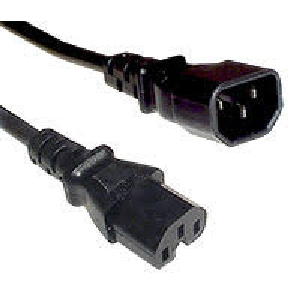 IEC-C15 to IEC-C14 Power Cord 1.5 Metre Black K3742-015