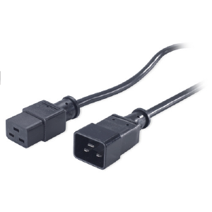 2.5M IEC-C19 to IEC-C20 Extension Cord 2.5 Metre Black K3743-025