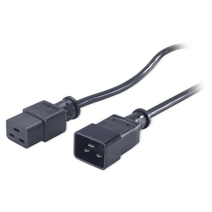 4.0M IEC-C19 to IEC-C20 Extension Cord 4.0 Metre Black K3743-040