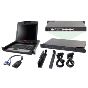 APC 2X1X16 IP KVM with APC 17" Rack LCD and USB VM Server Module Bundle KVM-BN001