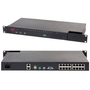 APC KVM 2G, Digital/IP, 1 Remote User, 1 Local User, 16 ports with Virtual Media KVM1116P