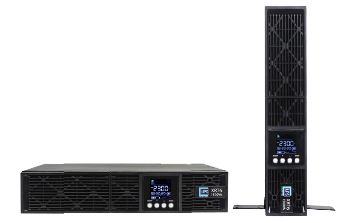 UPS Solutions XRT6 Online UPS 1.5KVA with 10 Year Design Life Batteries as Standard - 230V Rack/Tower 2U w/ long Life Battery - XRT6-1500L